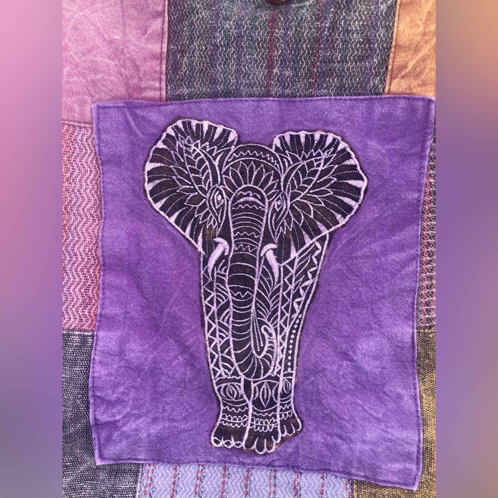 Boho Patchwork Elephant Shoulder Bag Vintage By K… - image 8
